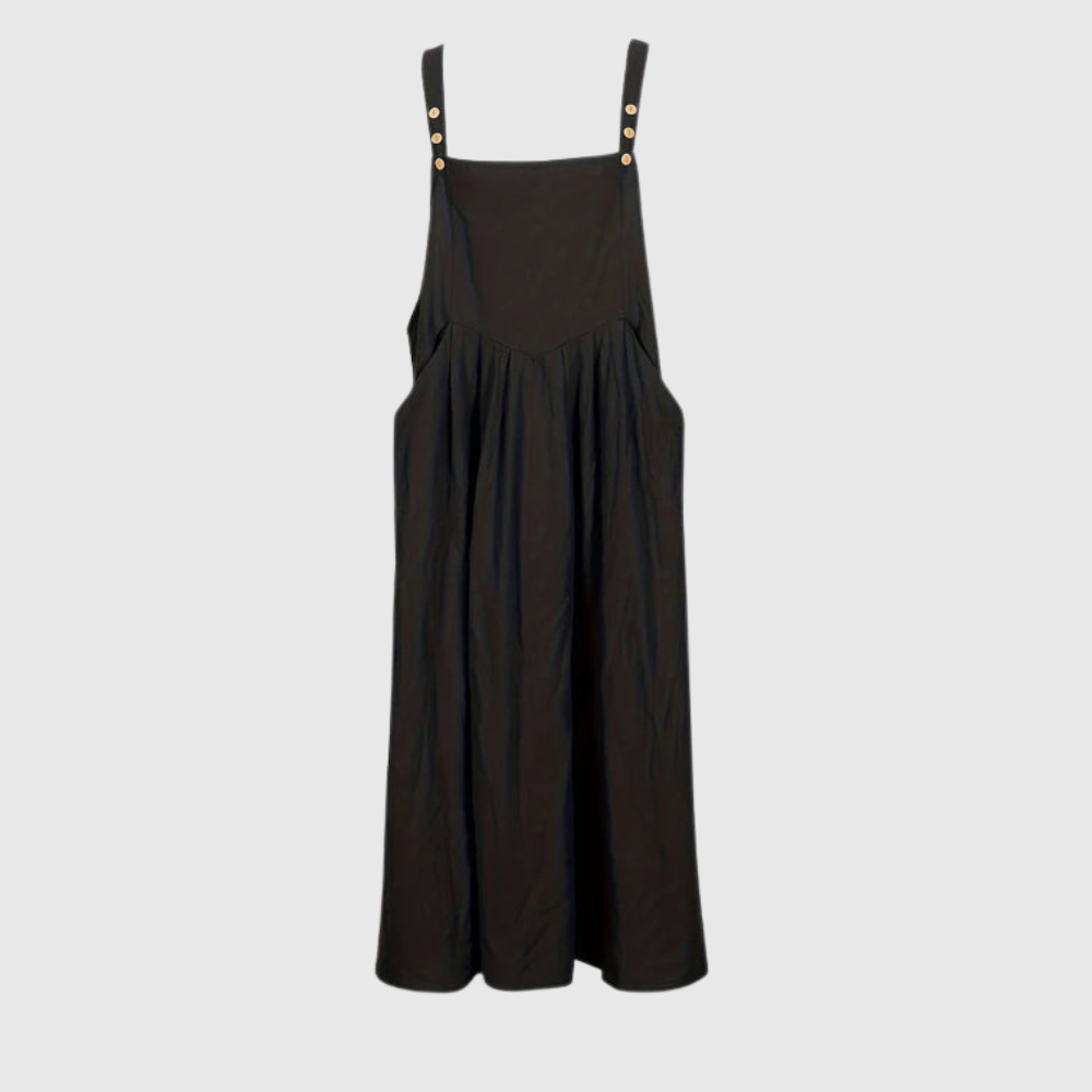 Button Strap Plus Size Dress