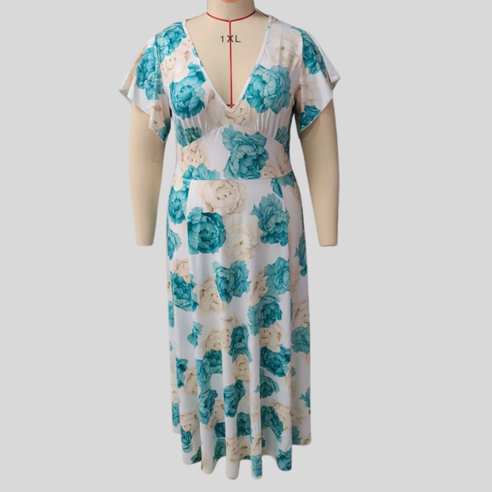 Plus Size Butterfly Maxi Dress