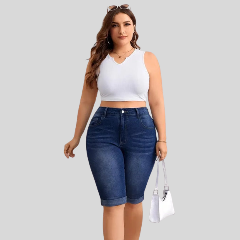 Mid Thigh Plus Size Shorts