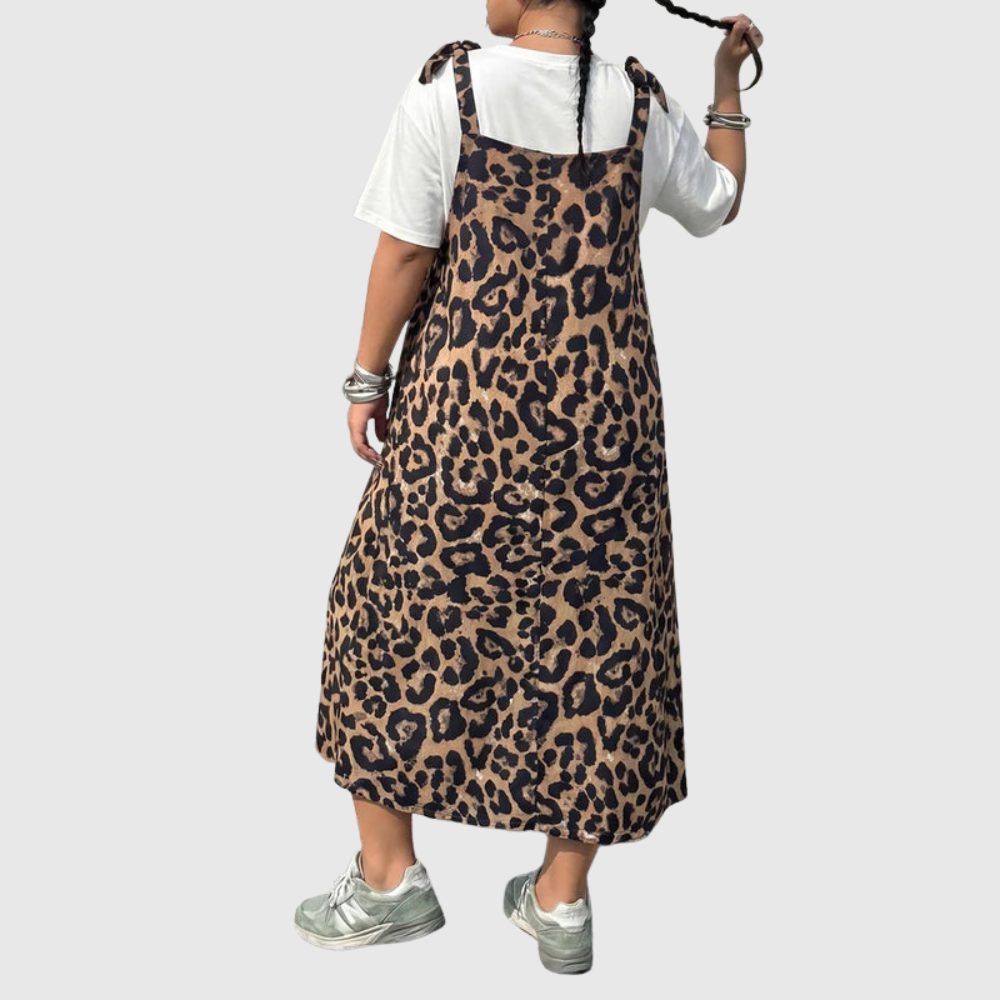 Wild Print Plus Size Summer Dress