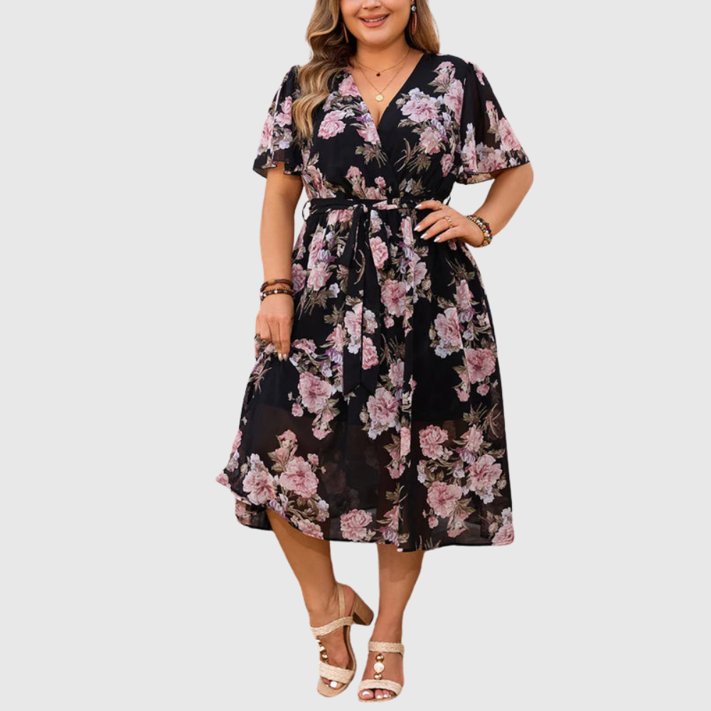 Surplice Plus Size Summer Dress