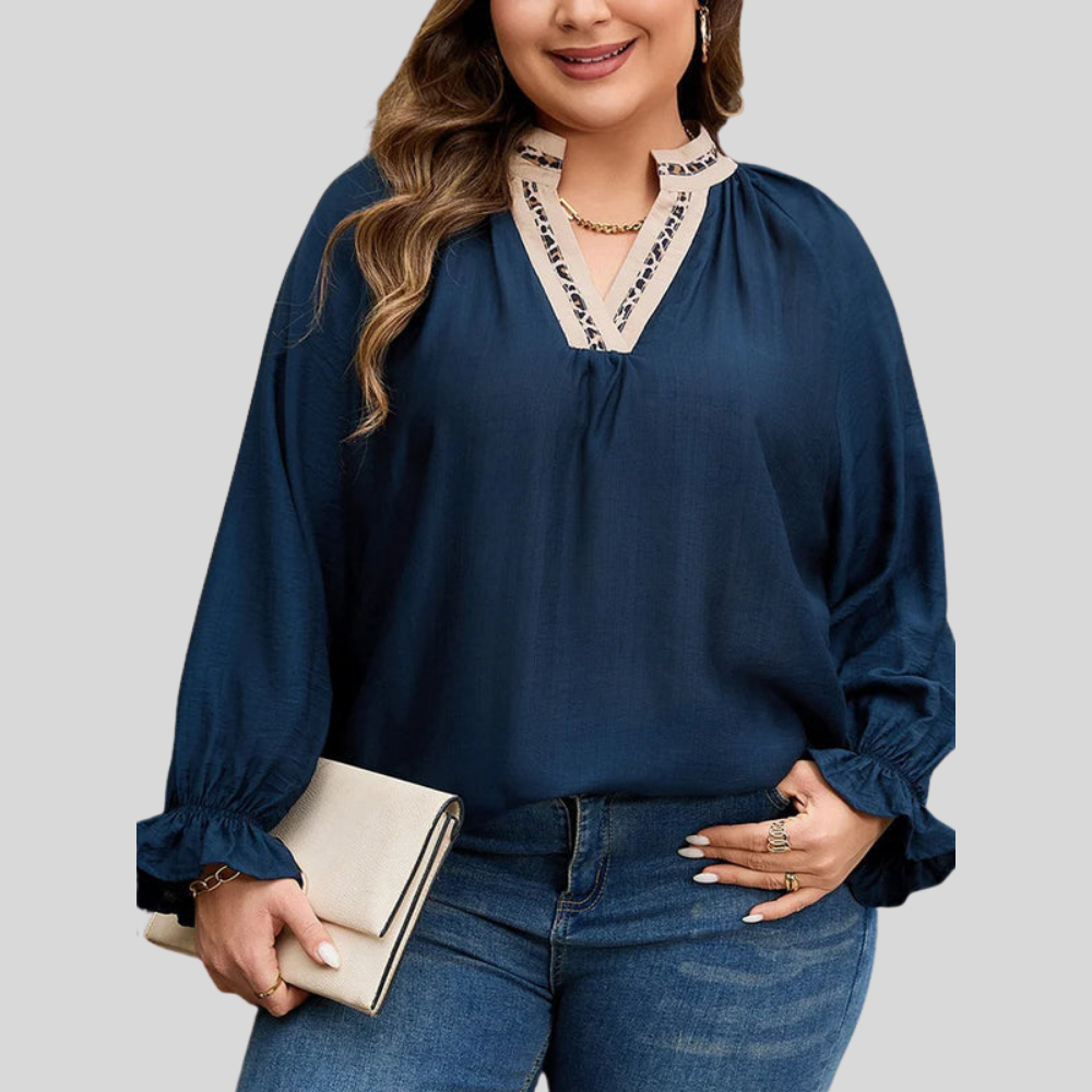Long Sleeve Plus Size Blouse