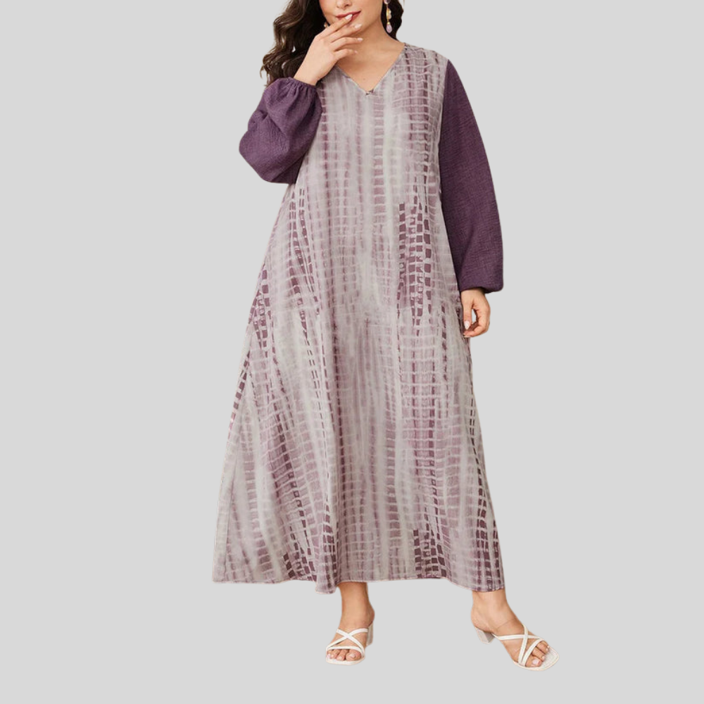 Tie Dye Plus Size Maxi Dress
