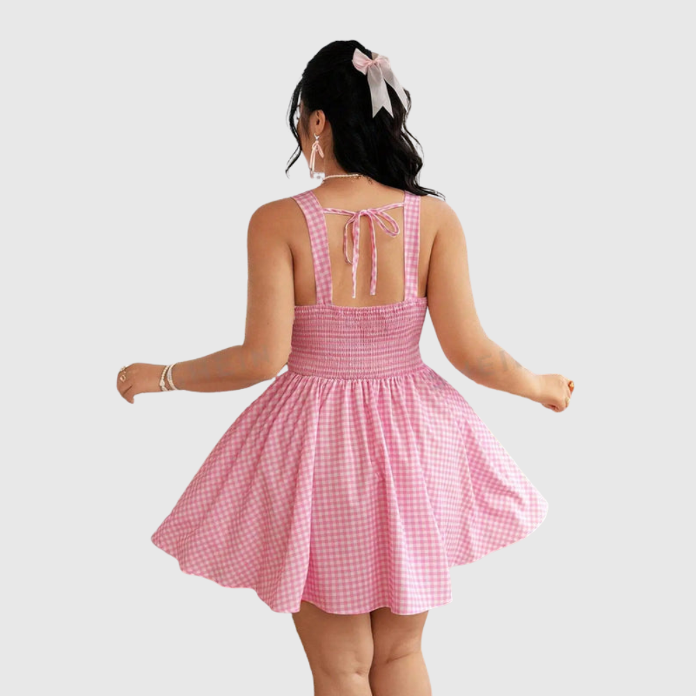 Plaid Plus Size Party Dress