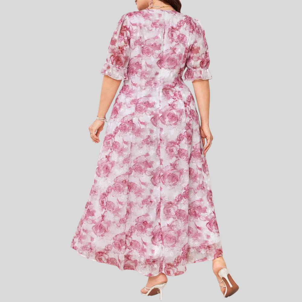 Bloom Puff Plus Size Maxi Dress