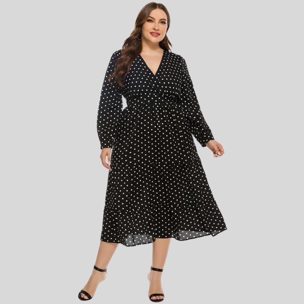 Polka Dot Plus Size Dress