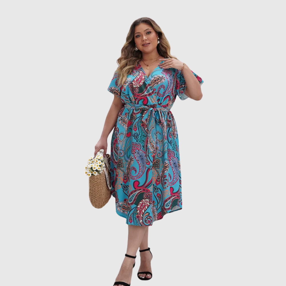 Paisley Plus Size Maxi Dress
