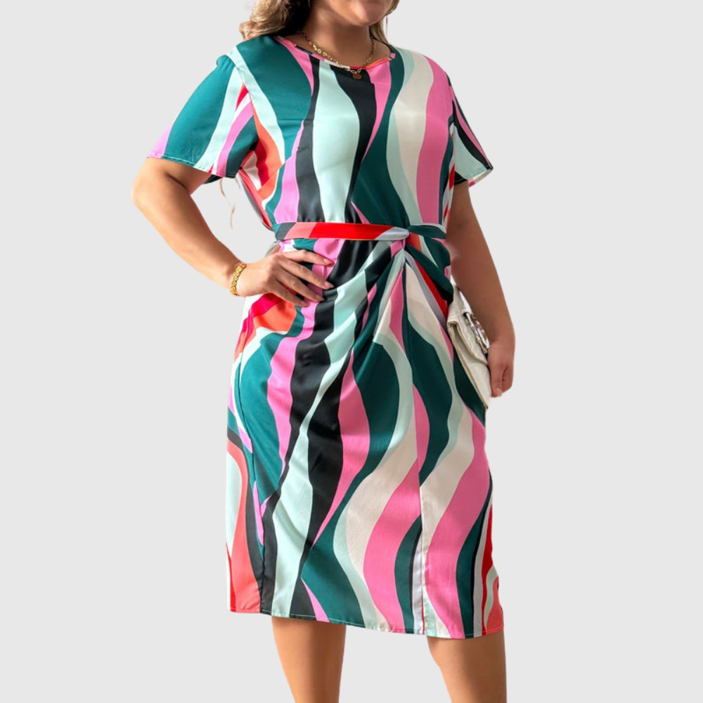 Geometric Plus Size Summer Dress