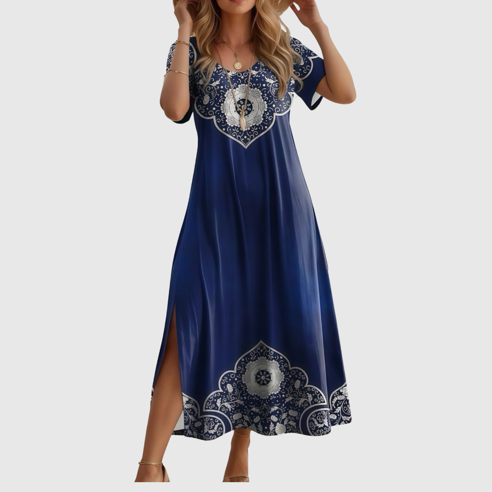 Printed Plus Size Vacation Dress