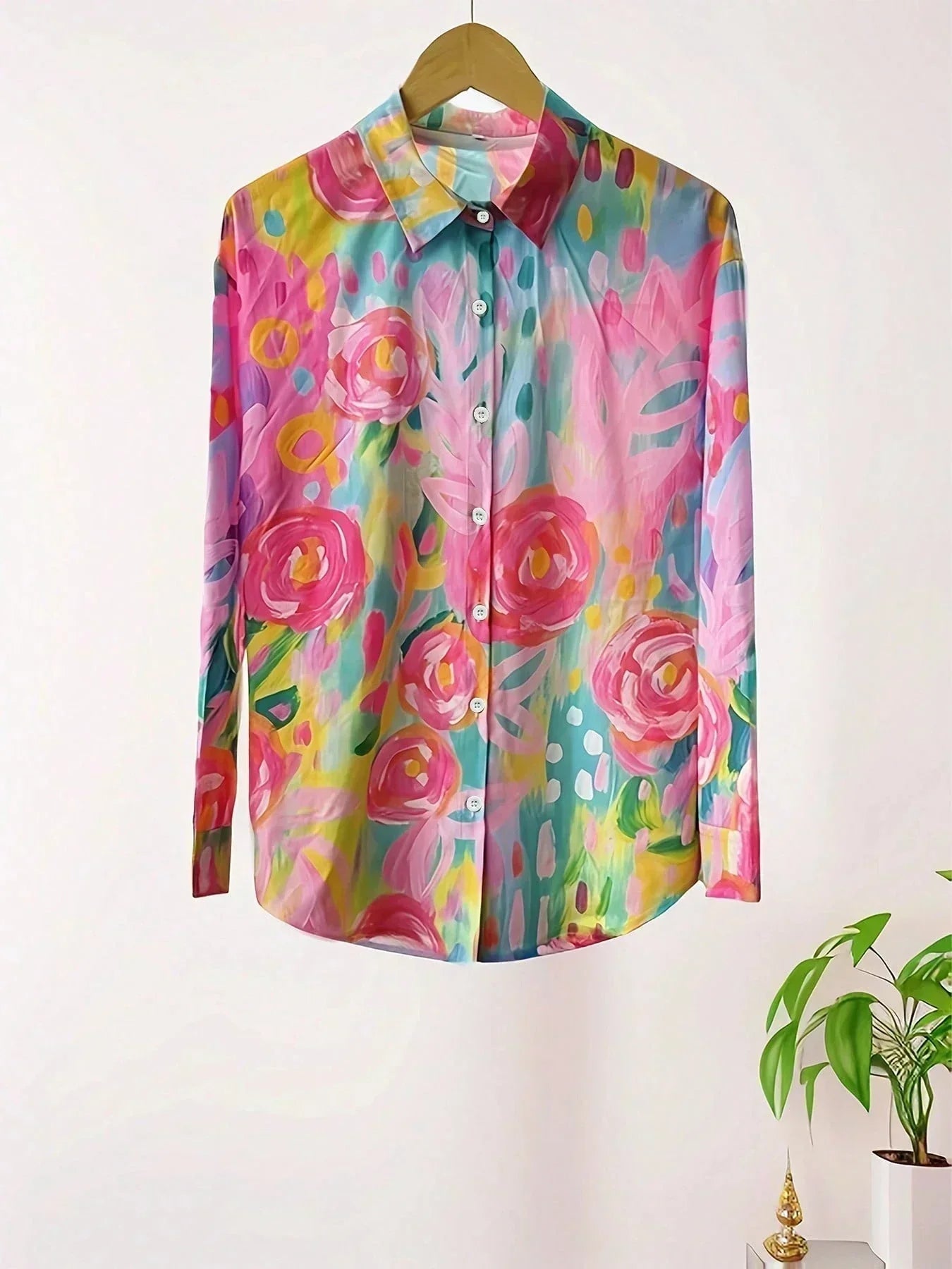 Women's Blouse | Colorful Print & Loose Fit
