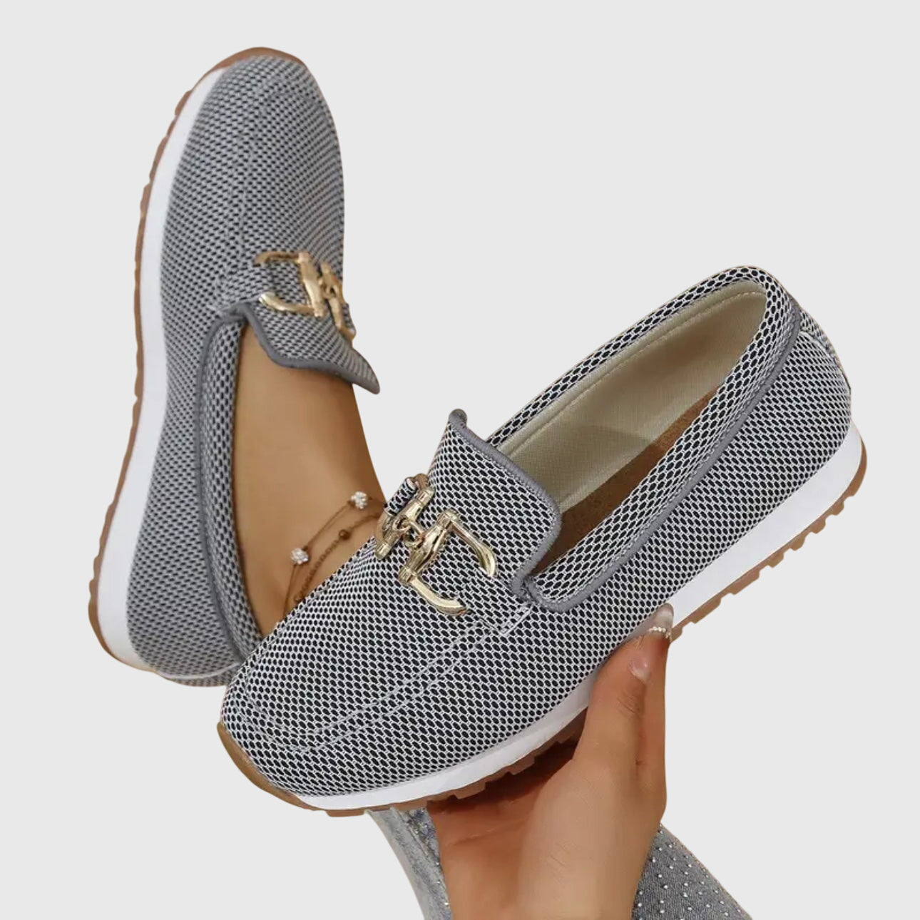 Women's Loafer | Orthopedic Footbed & Gold Horsebit Detail