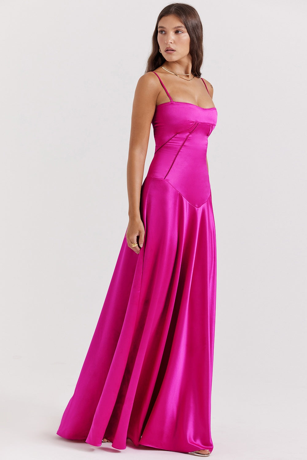 Wedding Guest Maxi Dress with Spaghetti Straps for Women