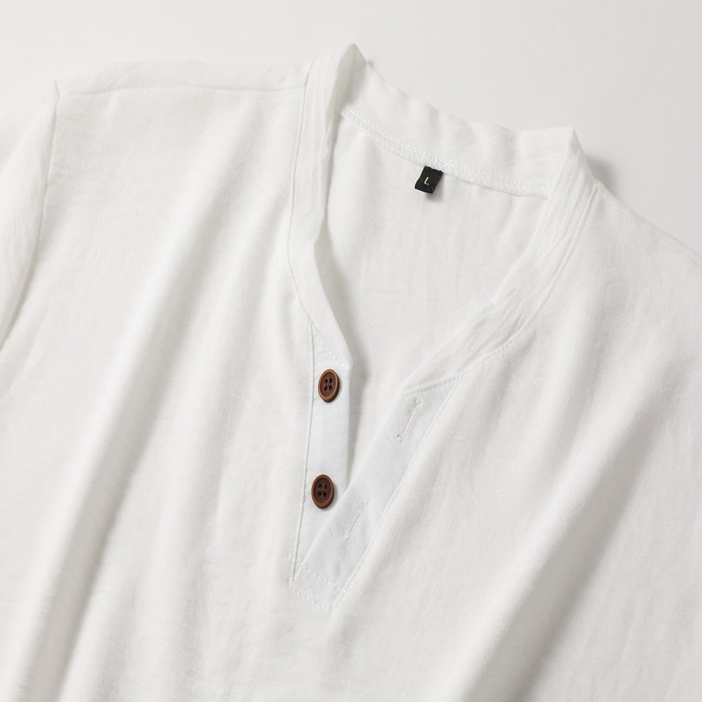 Men's V-Neck Shirt | Short Sleeves & Slim Fit