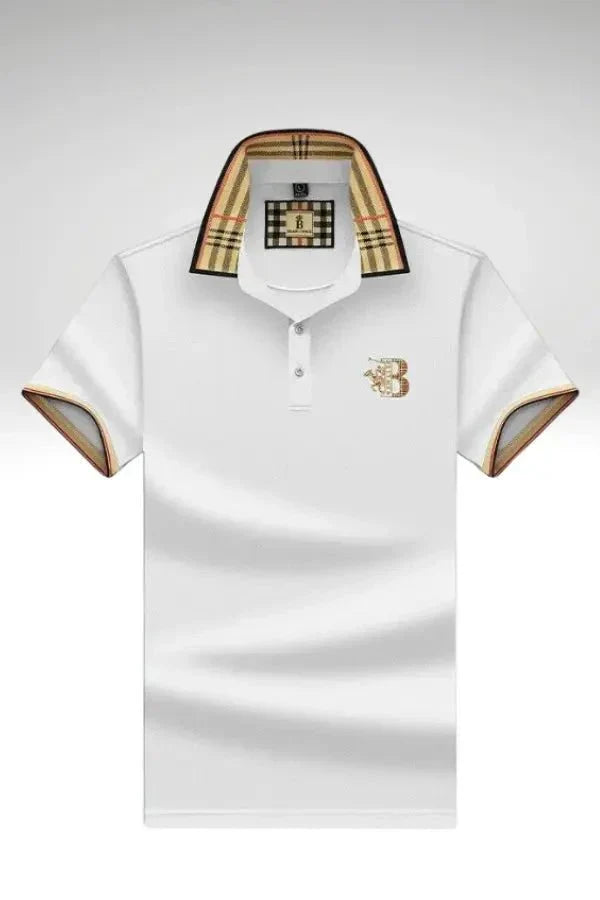 Chance | Men's Elegant Polo Shirt with Check Collar