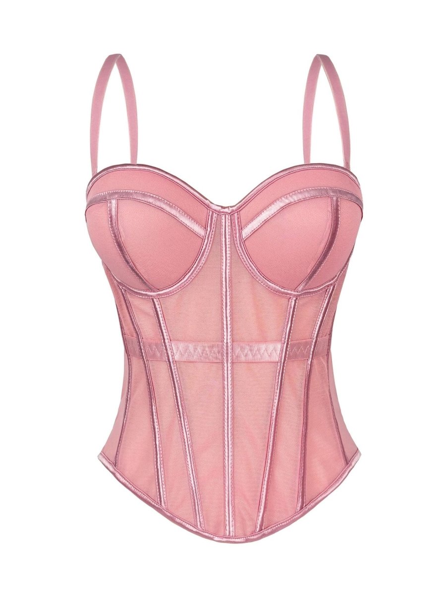 Figure-shaping corset bustier with straps