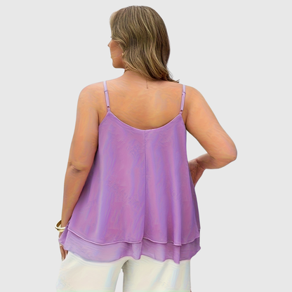 Pleated Cami Plus Size Top