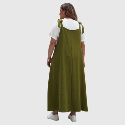 Tie Shoulder Plus Size Dress