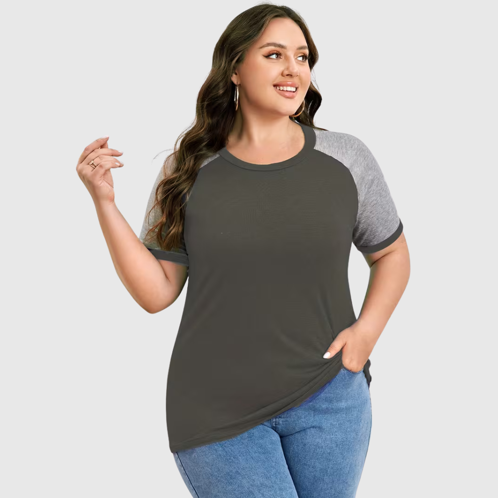 Raglan Block Plus Size Top