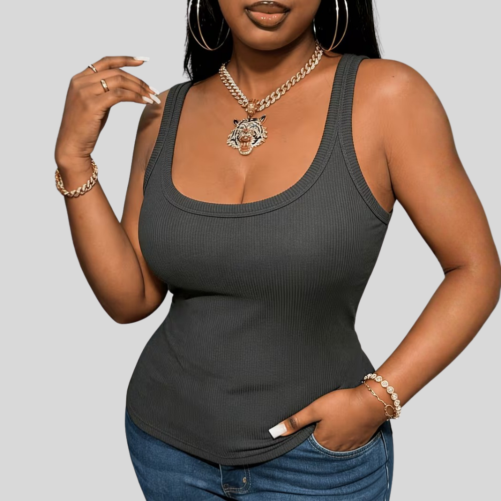 Ribbed Vacation Plus Size Top