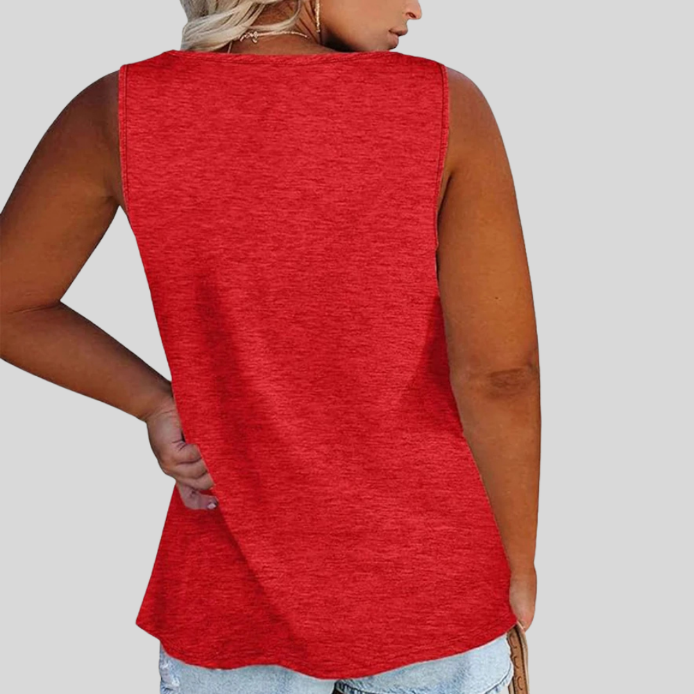 Plus Size Button Tank Top