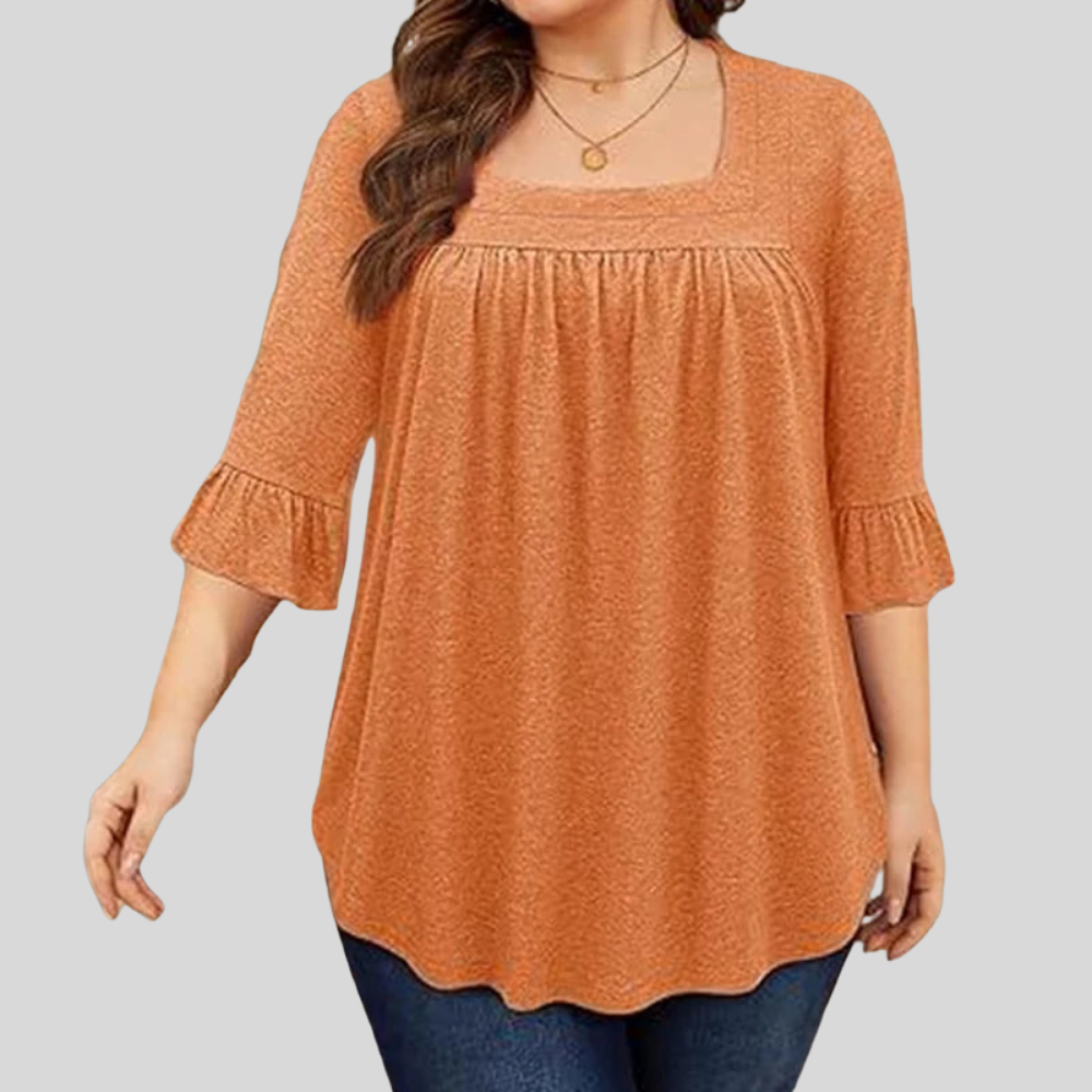 Plus Size Solid Casual Shirt
