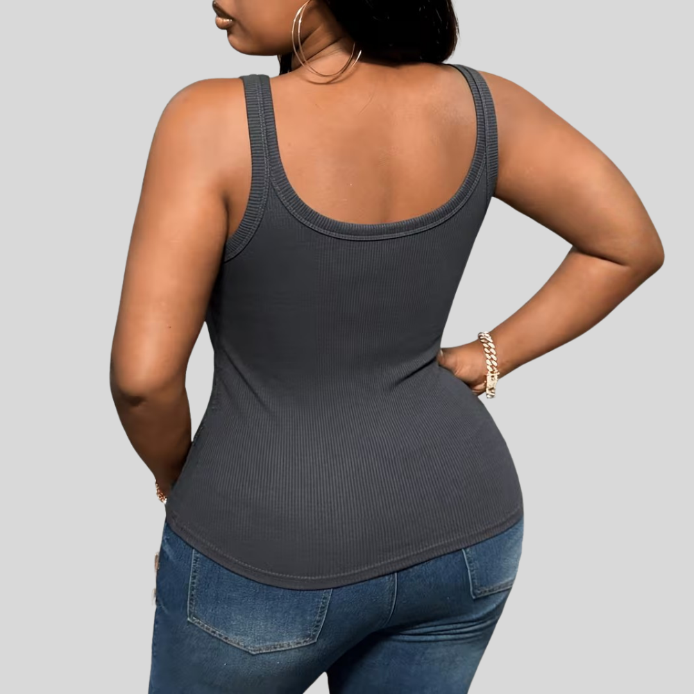 Ribbed Vacation Plus Size Top
