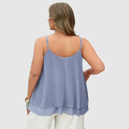 Pleated Cami Plus Size Top