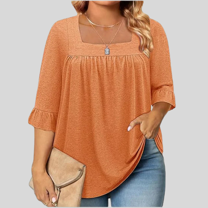 Plus Size Solid Casual Shirt