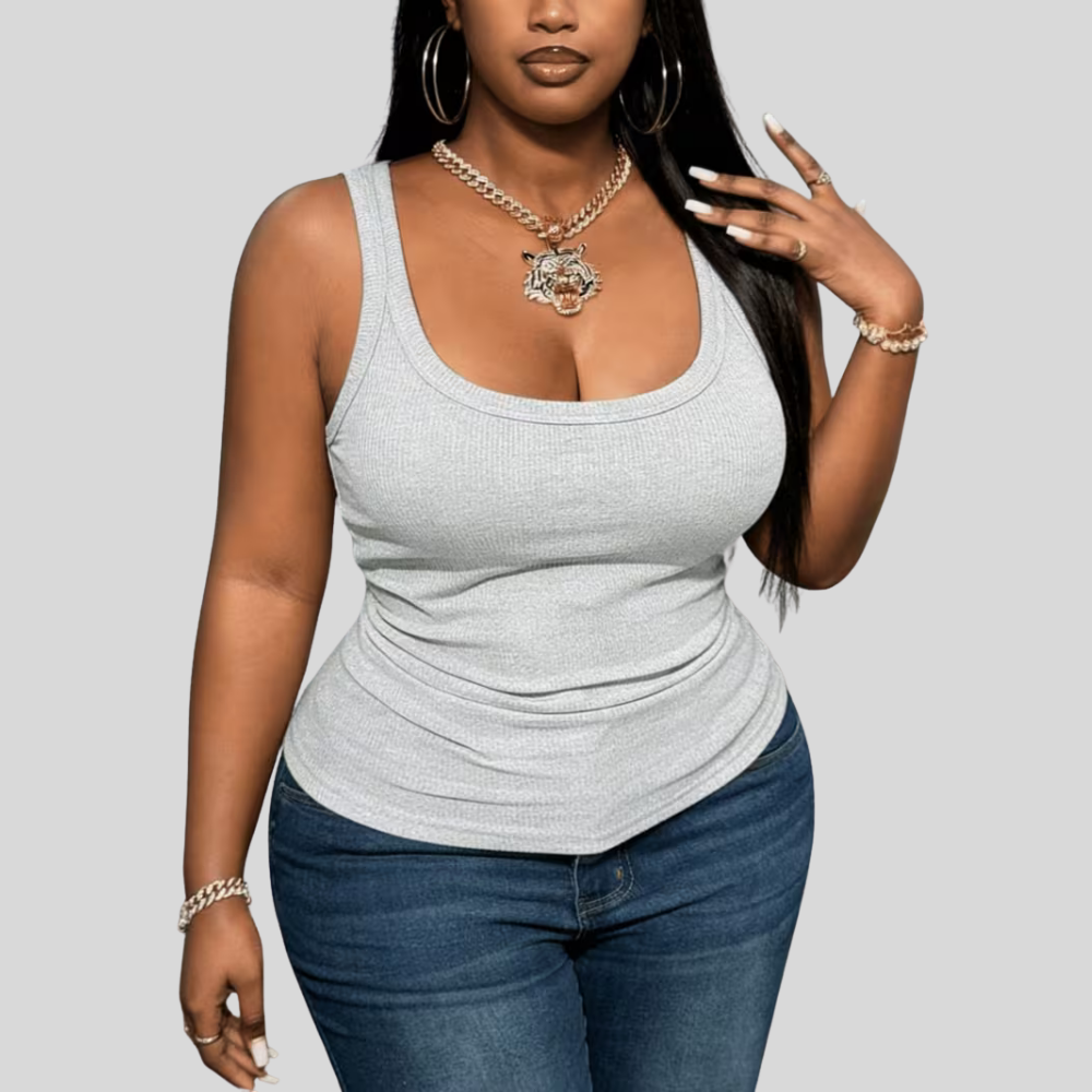 Ribbed Vacation Plus Size Top