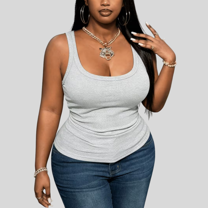 Ribbed Vacation Plus Size Top