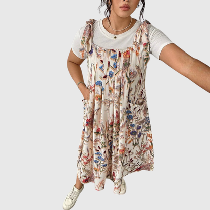 Tie Shoulder Plus Size Dress