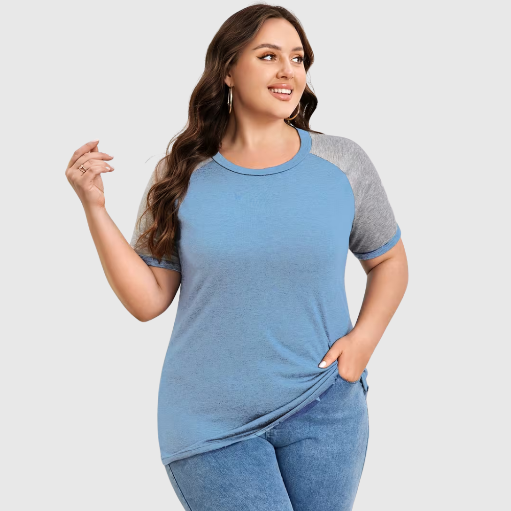 Raglan Block Plus Size Top