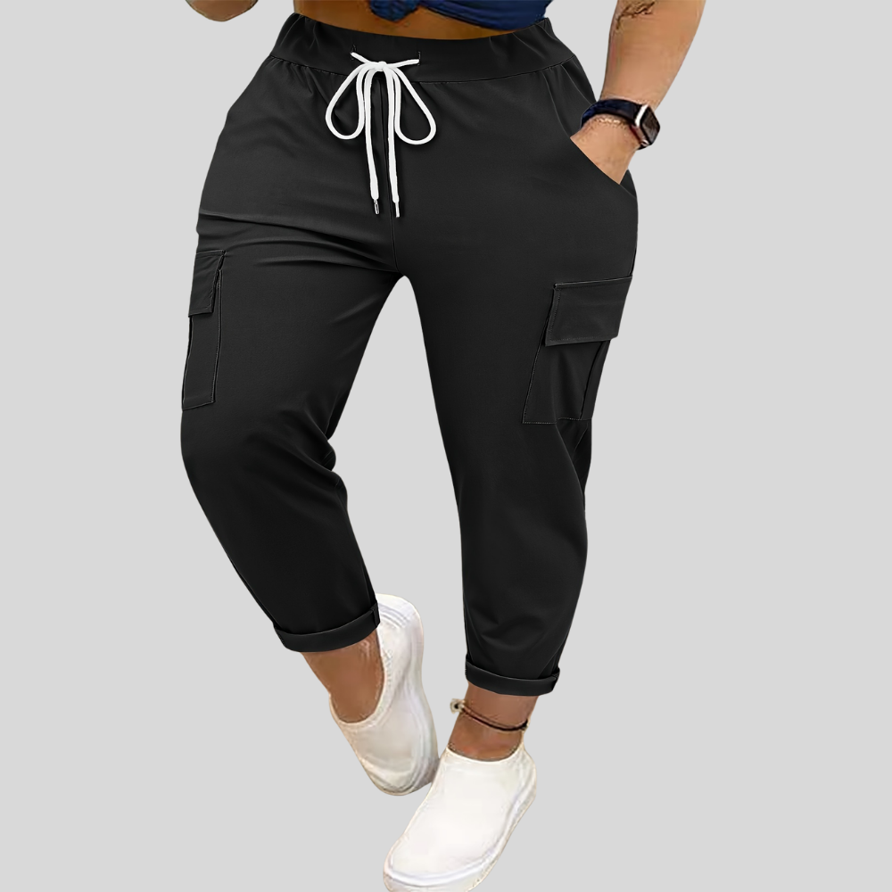 Pocket Detail Plus Size Pants