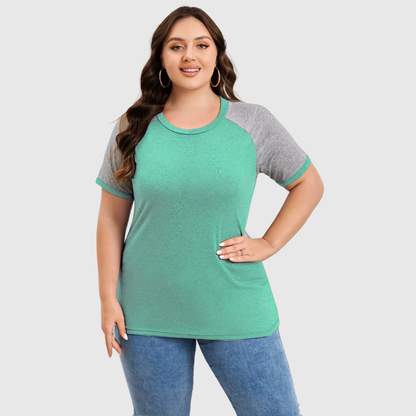 Raglan Block Plus Size Top