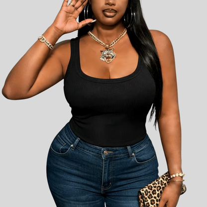 Ribbed Vacation Plus Size Top