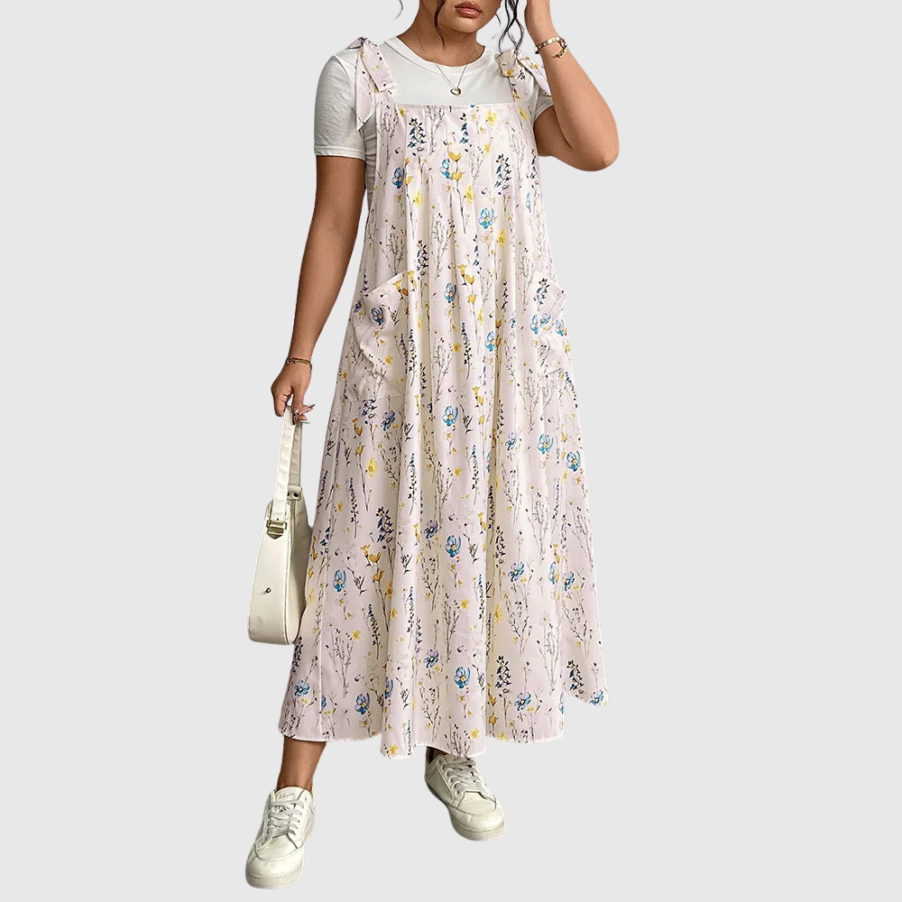 Tie Shoulder Plus Size Dress