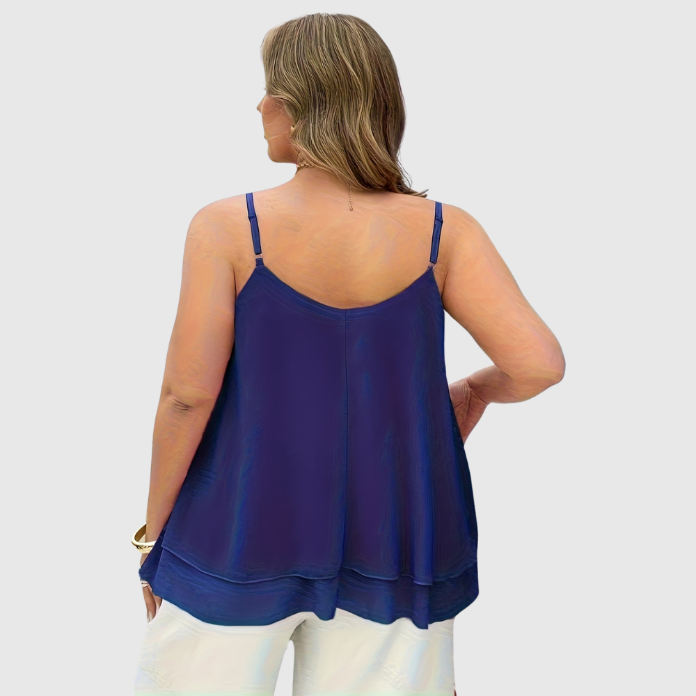 Pleated Cami Plus Size Top