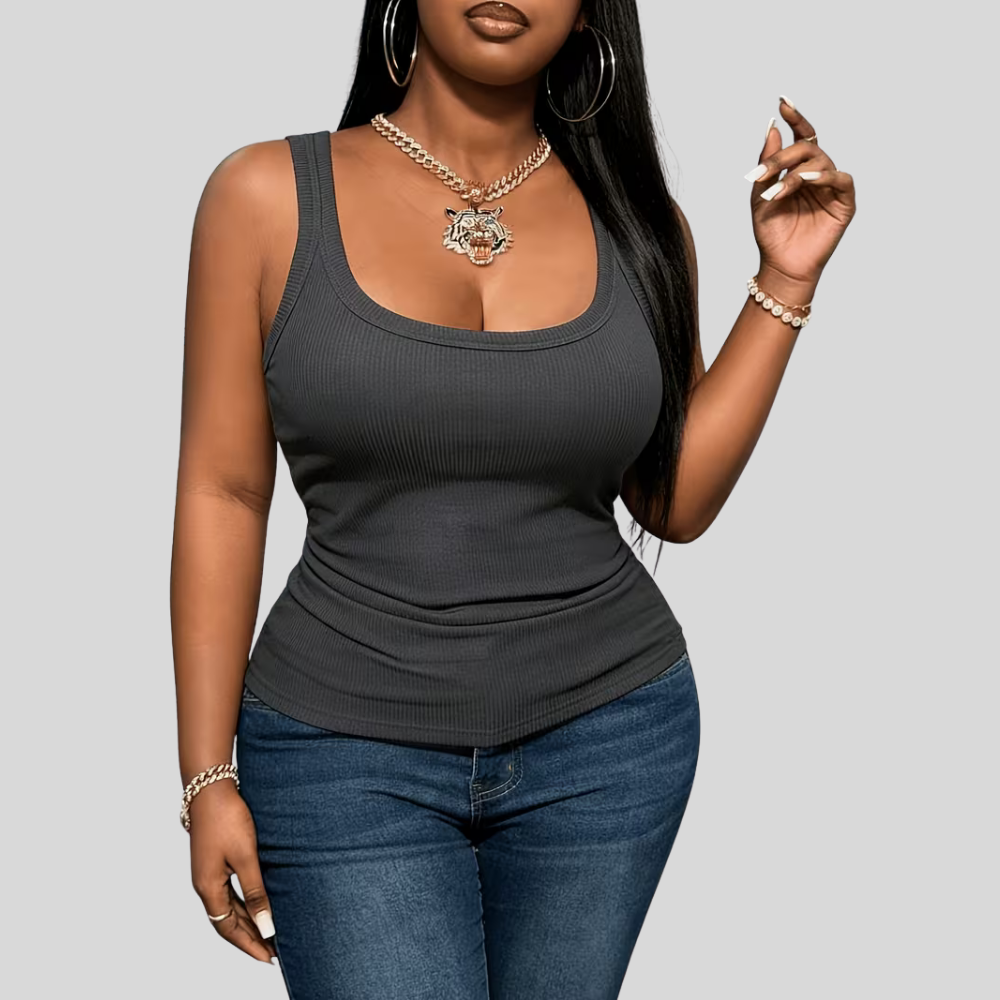 Ribbed Vacation Plus Size Top