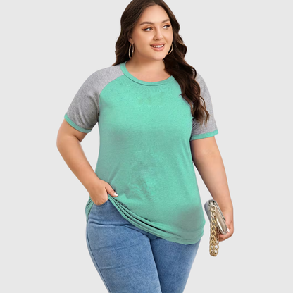 Raglan Block Plus Size Top