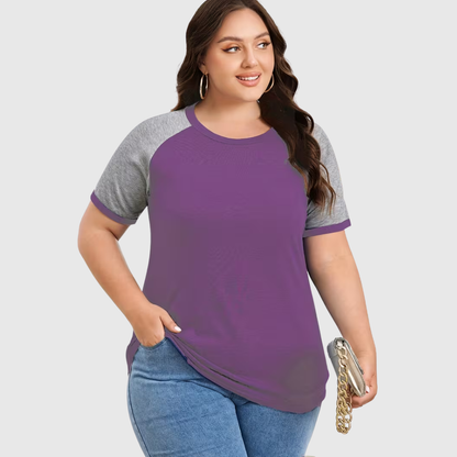 Raglan Block Plus Size Top
