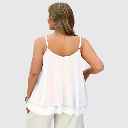 Pleated Cami Plus Size Top