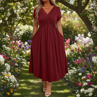 Plus Size Sundress with Slant Pockets