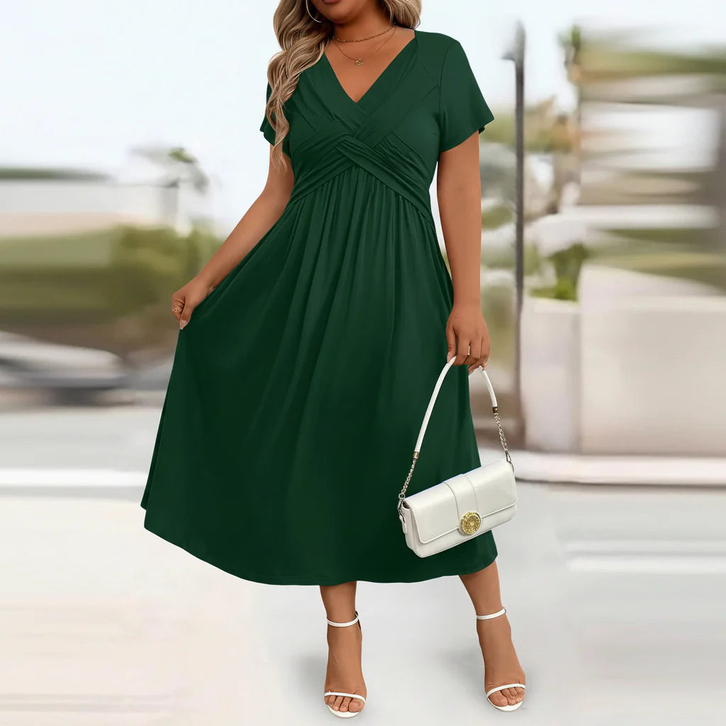 Plus Size Sundress with Slant Pockets