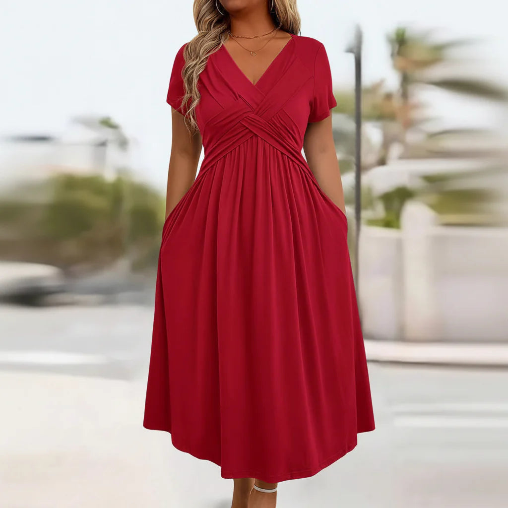 Plus Size Sundress with Slant Pockets