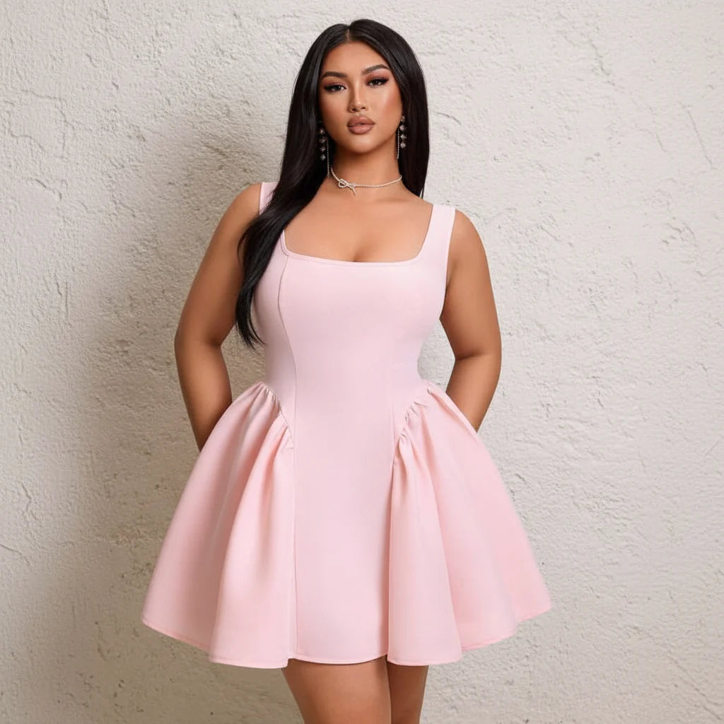 Plus Size Sexy Bow Back Maxi Dresses