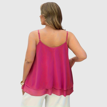 Pleated Cami Plus Size Top