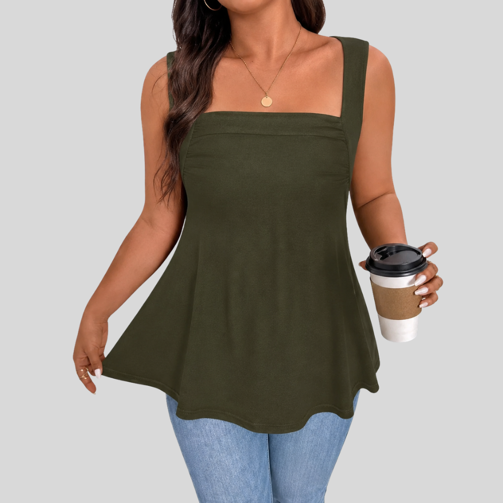 Square Neck Plus Size Top