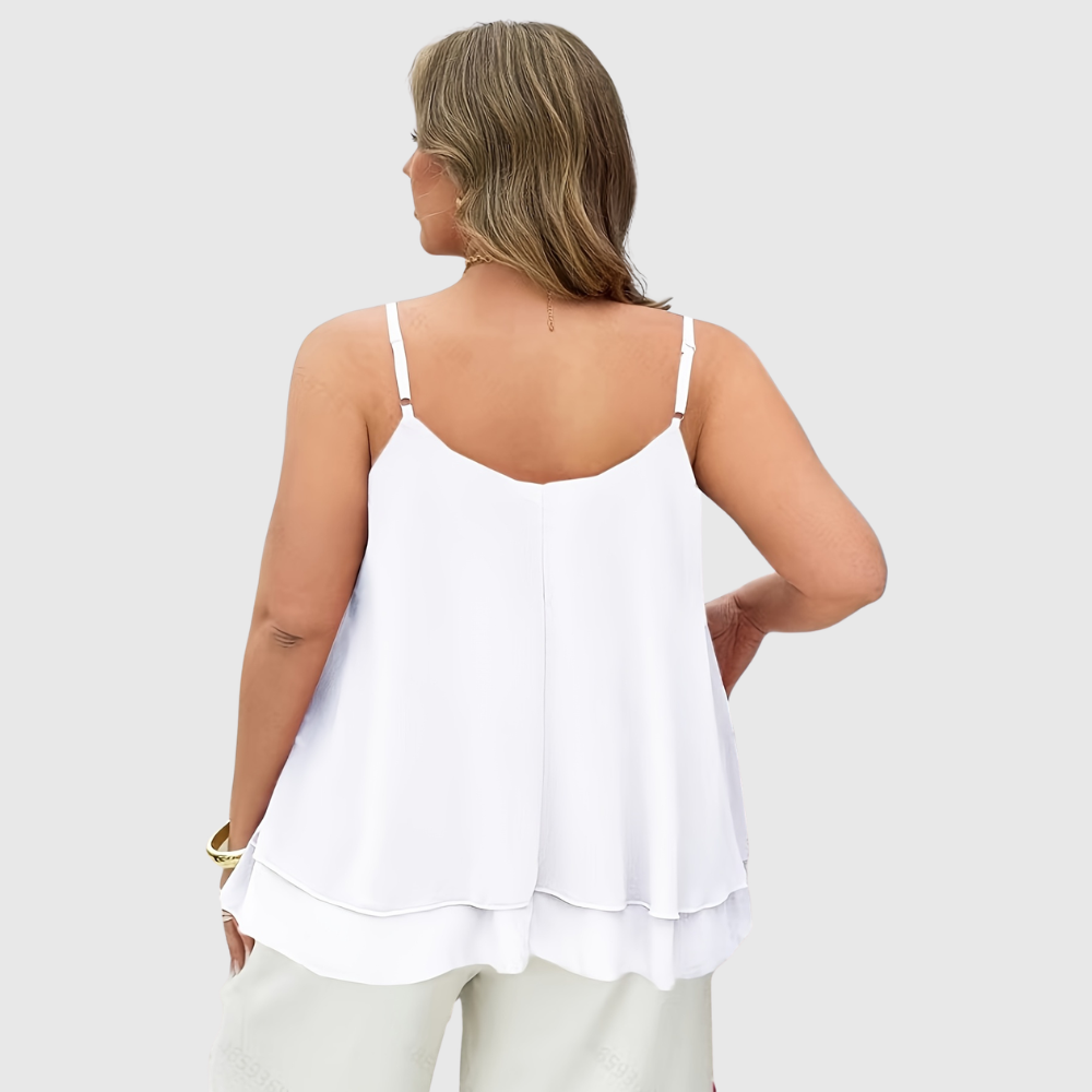 Pleated Cami Plus Size Top