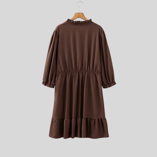 Plus Size Ruffle Casual Dress