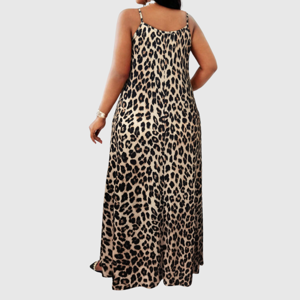 Leopard Plus Size Maxi Dress